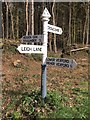 ST1236 : SCC fingerpost at Leigh Lane junction, Crowcombe by Marika Reinholds