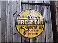 Old circular AA Sign on a minor road in Grosmont