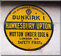 Old circular AA Sign, High Street, Hawkesbury Upton