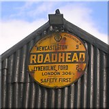 NY5175 : Old AA Sign on the B6318 in Roadhead by Milestone Society