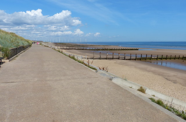 England Coast Path along the promenade