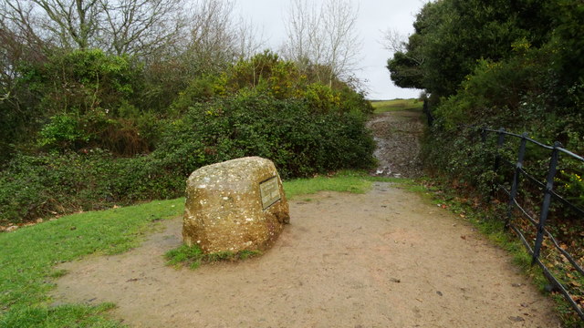 Southern end of Offa's Dyke Path at Sedbury Cliffs