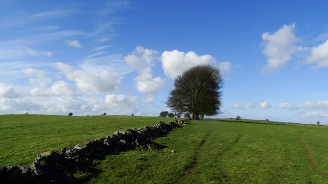 Field boundaries & cloudscape, Middleton Moor near Wirksworth