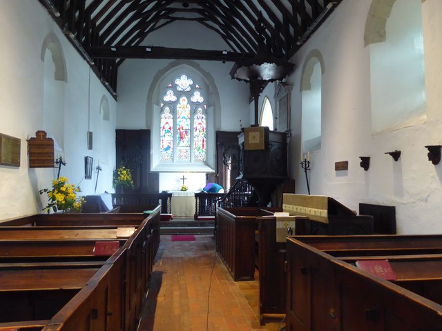 The interior of St Peter and St Paul Church, Trottiscliffe