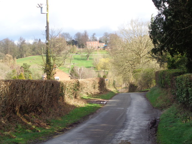 Lane to Hillpool with Sion House on the hill