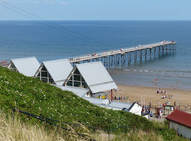 Saltburn-by-the-Sea pier and Saltburn Sands