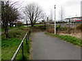 Path towards Withybush Retail Estate, Haverfordwest