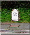 Grade II listed milestone in the north of Haverfordwest