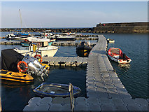 SY3491 : Deep-water berths for small craft, Lyme Regis harbour by Robin Stott