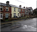 Houses at the southwest end of Pontrhydyrun Road, Cwmbran