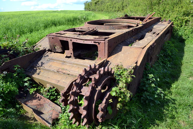 Churchill Tank at Kithurst Hill, West... © Philip Windibank cc-by-sa/2. ...