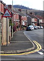 Warning sign - cyclists, The Crescent, Machen