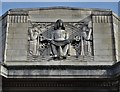 Frieze on the corner parapet of Sheffield Central Library