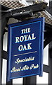 Sign for the Royal Oak, Shrewsbury