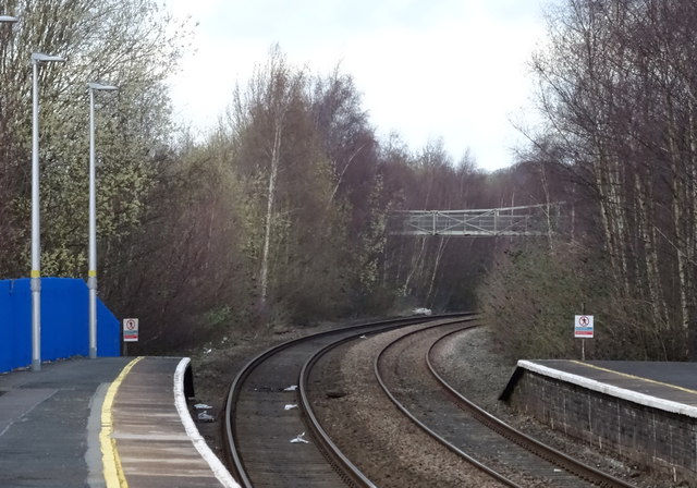 Railway heading north from Whitchurch Railway Station