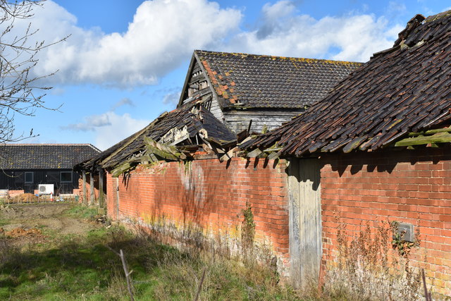 Disused barns at White House Farm, Chelmondiston