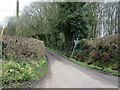 Junction of minor roads near Wern Wood