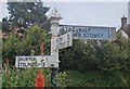 Old Direction Sign - Signpost by Burton, Stogurskey parish