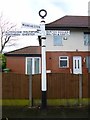 Old Direction Sign - Signpost by Barton Road, Trafford Park