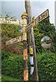 Old Direction Sign - Signpost on the B3168 in Hambridge