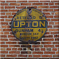 Old circular AA Sign on Main Street in Upton