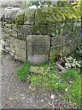 SD9828 : Old Boundary Marker by Church Lane, Heptonstall by Milestone Society