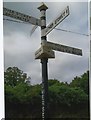 Direction Sign - Signpost at Bincombe Cross, Over Stowey parish