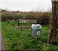 Bench and litter bin in Marshfield