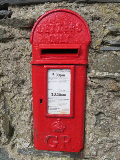 GR postbox In Llanfor village