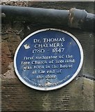 NO5603 : Blue plaque commemorating Dr Thomas Chalmers by Richard Sutcliffe