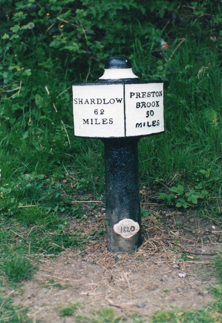 Old milemarker by the Trent & Mersey... © Milestone Society cc-by-sa/2. ...