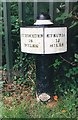 Old milemarker by the Caldon Canal, Cheddleton