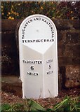 SE4039 : Old Milestone by the A64, Kiddal Lane End, northeast of Leeds by C Minto