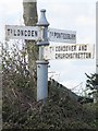 Old Direction Sign - Signpost near Plealey Villa, Pontesbury parish