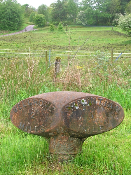 Old Milepost at Anaheilt, north of Strontian