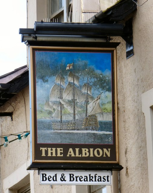 The sign of The Albion