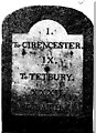 Old Milestone by the A429, Tetbury Road, Chesterton, Cirencester