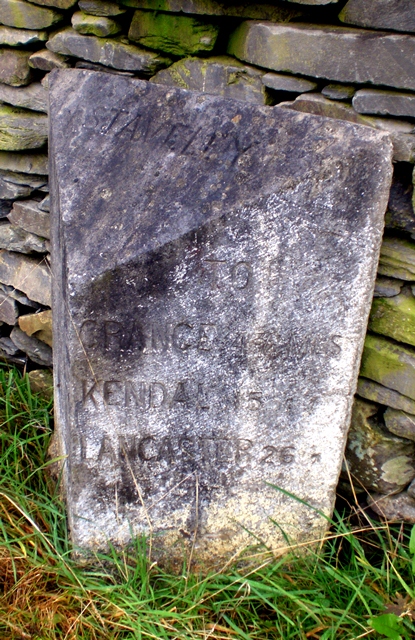 Old Milestone by the A590, Ayside, Staveley parish