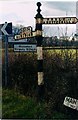 SJ6557 : Direction Sign - Signpost by the B5074, Main Road, Worleston by Milestone Society