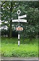 Direction Sign - Signpost by Back Lane, Wombleton