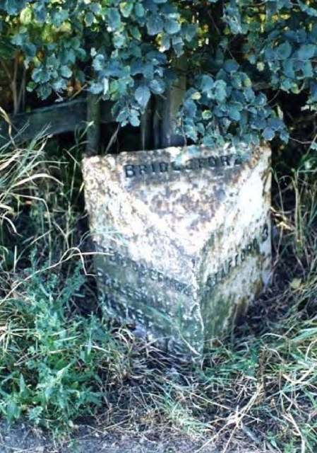 Old Milepost by the A5103, Eccleshall Road, Great Bridgeford