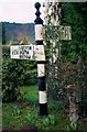 Direction Sign - Signpost by the A534, Wrexham Road, Bulkeley Cross