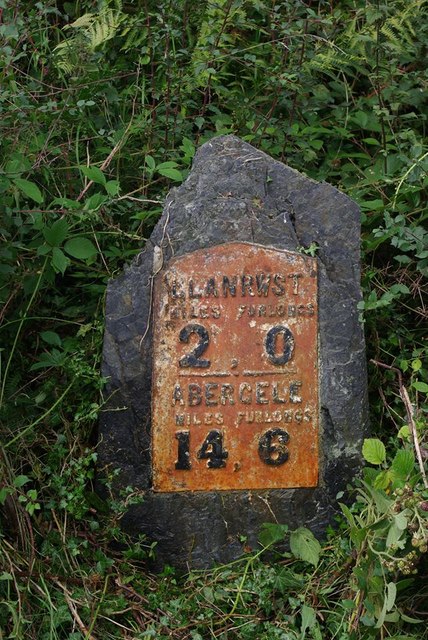 Old Milestone by the A548, Pant Siglan, northeast of Llanrwst