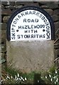 SE0853 : Old Milestone by the A59, near Storiths Lane by C Minto
