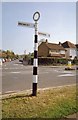 Old Direction Sign - Signpost by Addington Road, West Wickham