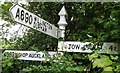 Direction Sign - Signpost at the Open Air Museum, Beamish