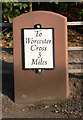 Replica Milestone by the A443, Hallow village