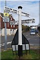 Direction Sign - Signpost by Whitehill crossroads, Crowborough parish