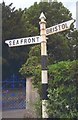 Direction Sign - Signpost by Milton Road, Weston Super Mare