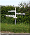 Direction Sign - Signpost by the B3223, White Cross, Exford parish